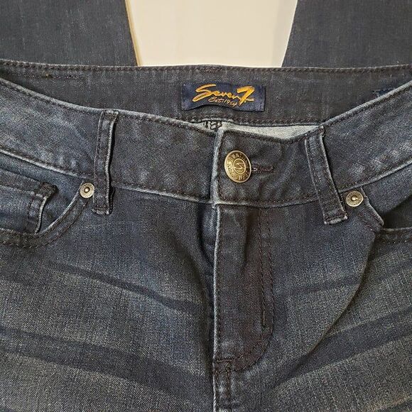Womens Seven7 Denim Skinny Capris Jeans size 8 Capri Dark Wash - Picture 2 of 9
